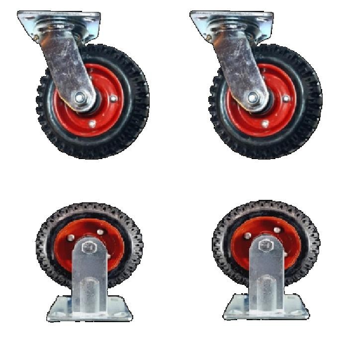 

Terlaris Roda Troli / Troly Karet Mati Kembang 8" Inch 2 Hidup + 2 Mati Taiwan