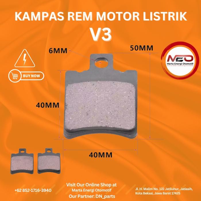 Kampas Rem Motor Listrik Kampas Rem Motor United Uwinfly Goda Yadea Niu Rakata Tangkas