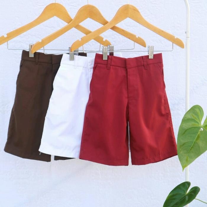 CELANA SD PENDEK BIG SIZE JUMBO PRAMUKA MERAH PUTIH BIG SIZE JUMBO seragam laki Karet Karet Kantong