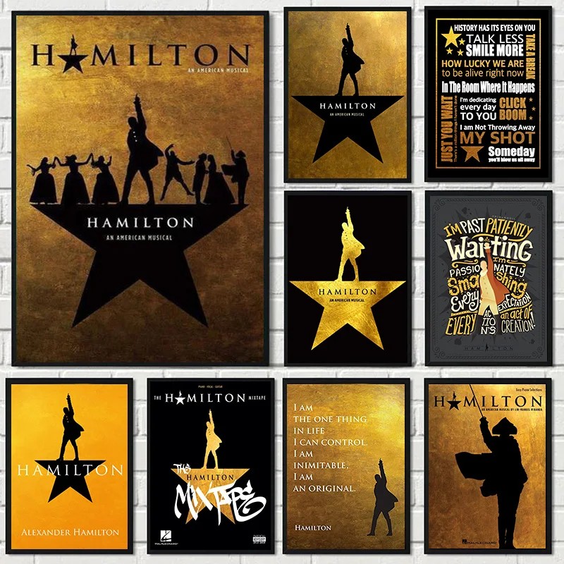 American Musical Hamilton Vintage Poster Alexander Hamilton Schuyler Sisters Canvas Painting Wall