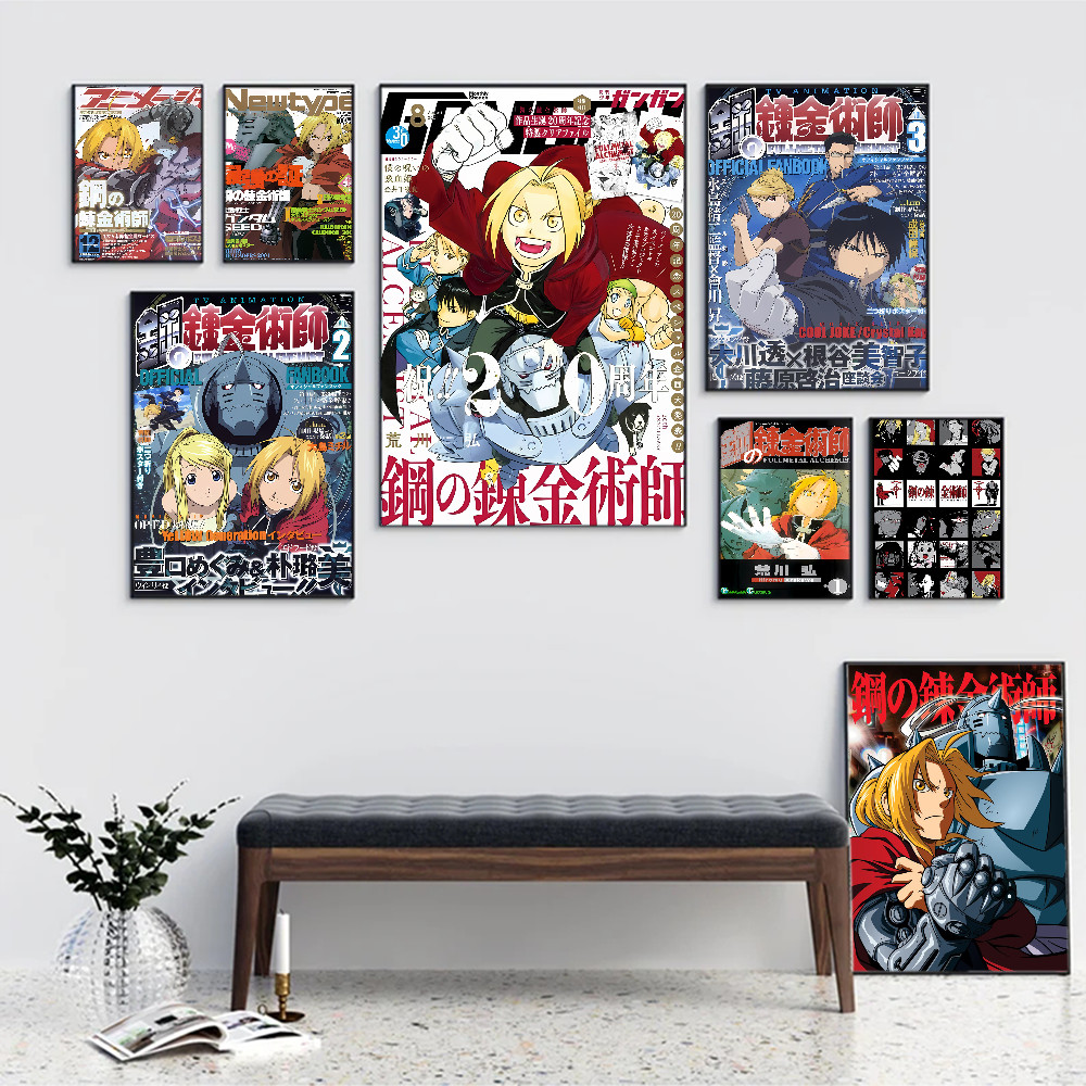 Anime Fullmetal Alchemist Whitepaper Poster Hd Quality Poster Wall Art Painting Study Room Wall