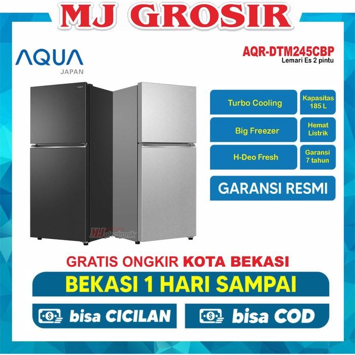 ald KULKAS AQUA JAPAN AQRD 251 LEMARI ES 2 PINTU LOW WATT NEW