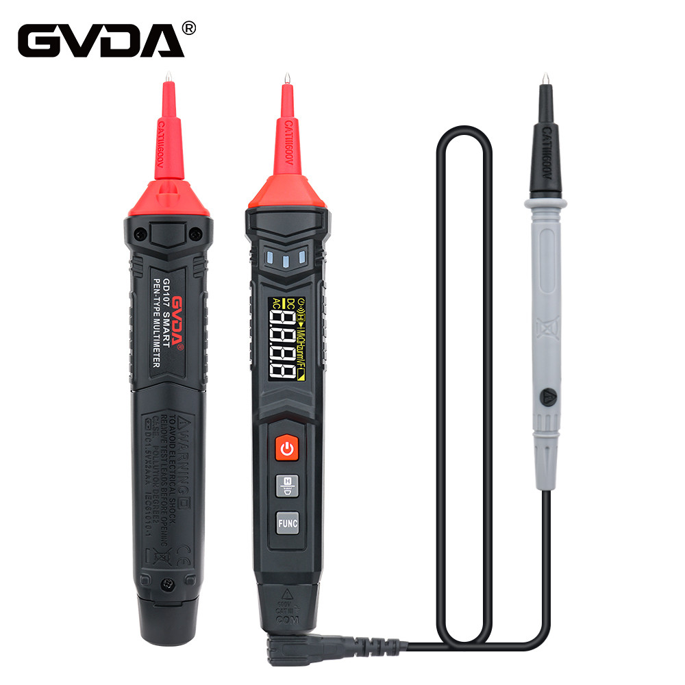 GVDA Pen Type Digital Multimeter 4000 Counts AC DC Voltage Resistance