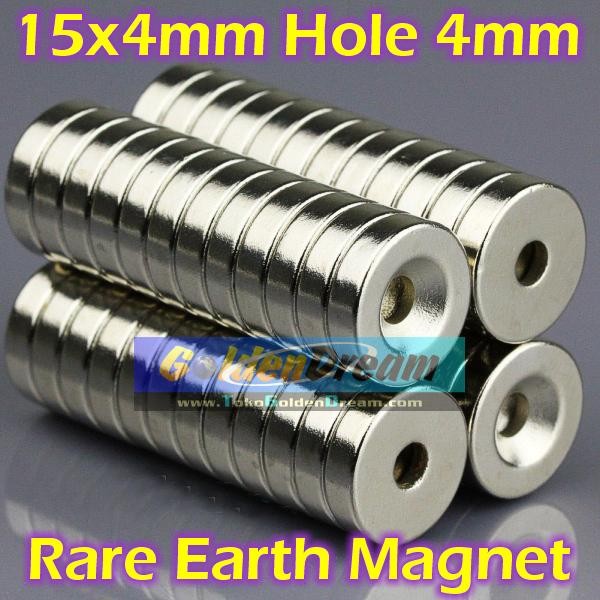 

!!!!!!] Strong Magnet Neodymium 15x4mm Lobang 4mm Silinder N52 Ring 15x4 Bulat