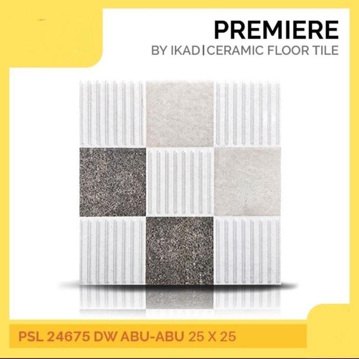 {{{{}}] KERAMIK 25X25 LANTAI KAMAR MANDI TANGGA ABU & CREAM