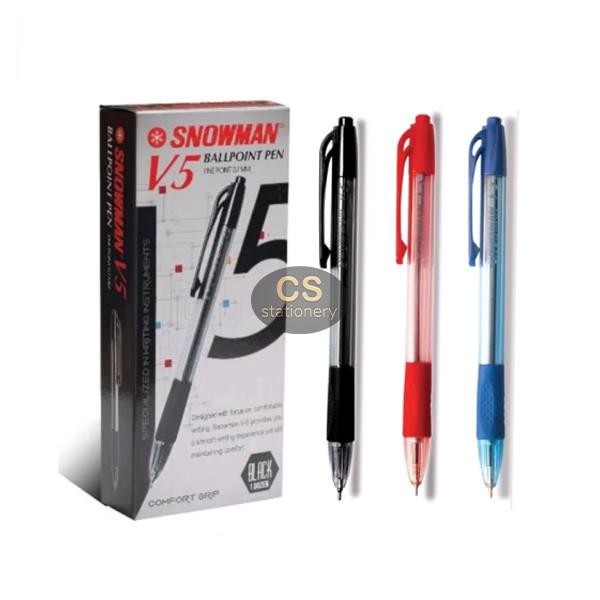 

FLASH SALE BOLPEN / BALLPOINT / PULPEN SNOWMAN V5 (12 PCS)