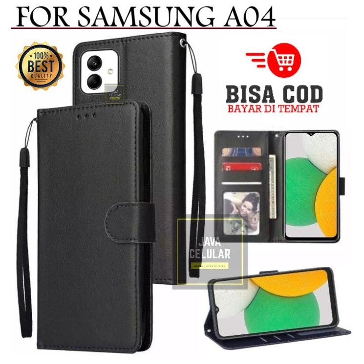 Samsung Galaxy A04 Flip Wallet Case Kulit Casing Dompet Case Wallet
