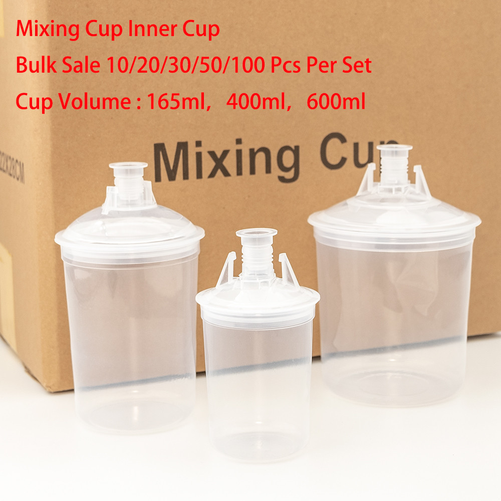 10/20/30/50pcs Bulk Sale Spray Gun Paint Tank Spray Gun Mixing Cup 165/400/600ml Disposable