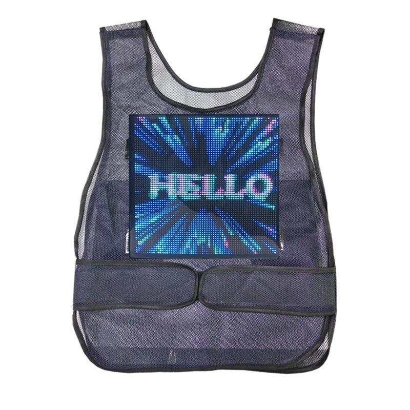 Flexible Wearable LED Display Screen Vest Mobile Screen Advertising Vest Lightweight