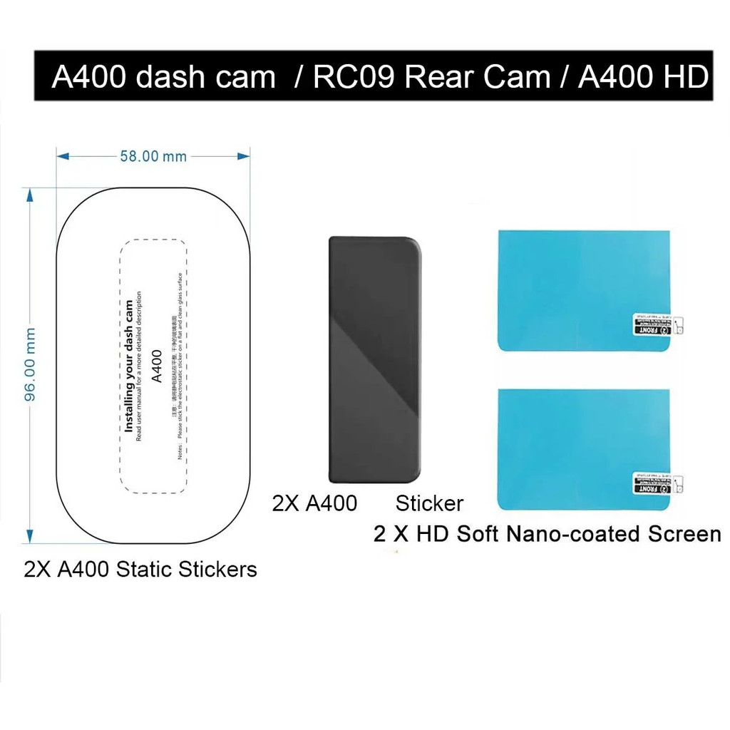 For 70mai Dash Cam A400 Dash Cam Smart VHB Sticker and Static Stickers for 70mai Cam A400 Car DVR VH