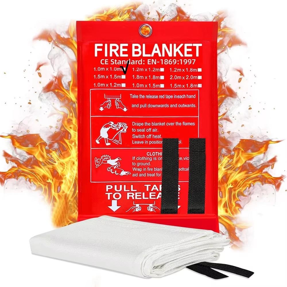 Emergency portable fire extinguisher fire mat fire blanket safety cover survival shelter fire blanke
