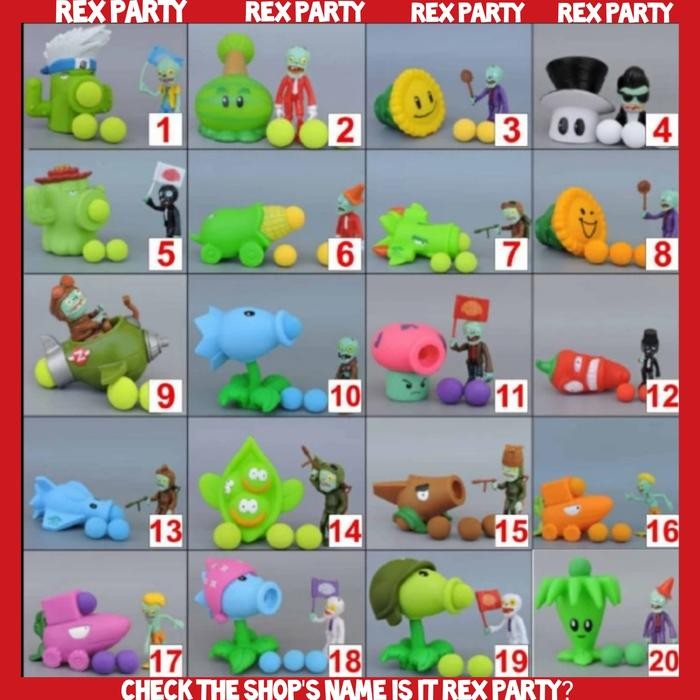 Plant Vs Zombie/Plants Vs Zombies/Mainan Plant Vs Zombie/Tembak Zombie