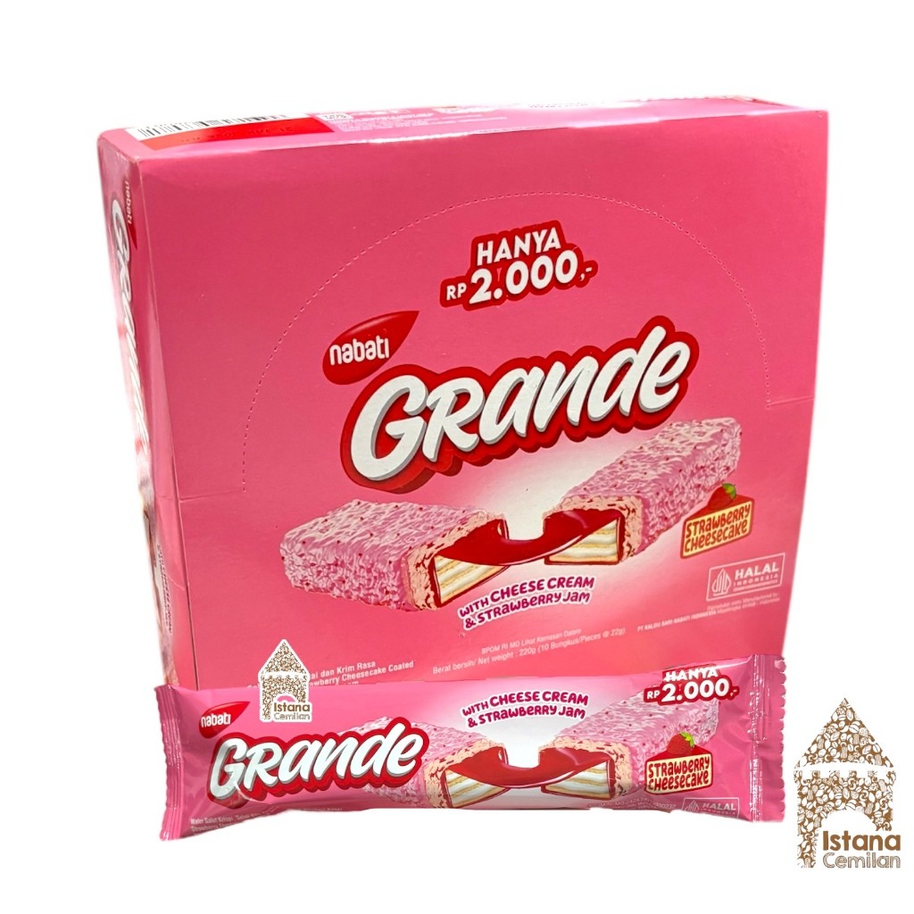 

Nabati Grande Strawberry CheeseCake Isi 10 Pcs nabati grande 10x22gr 2000an