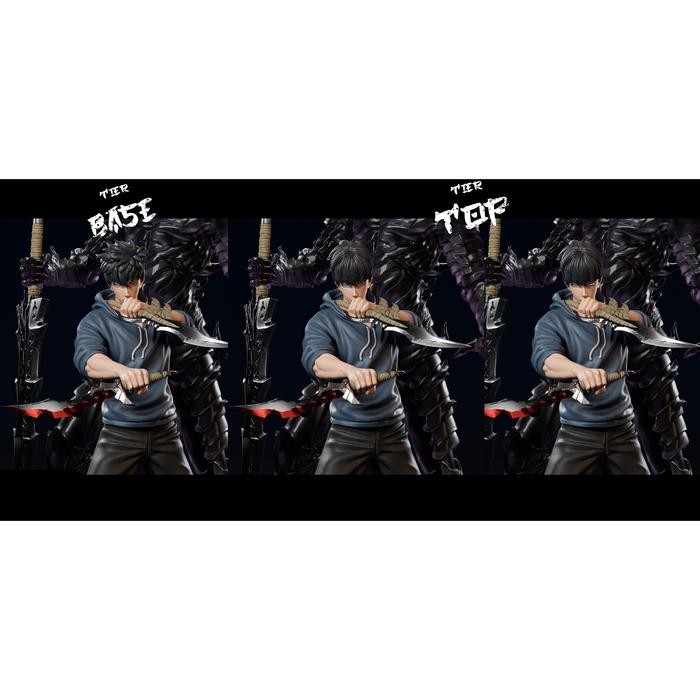 sung jin woo and igris solo leveling resin kit figure