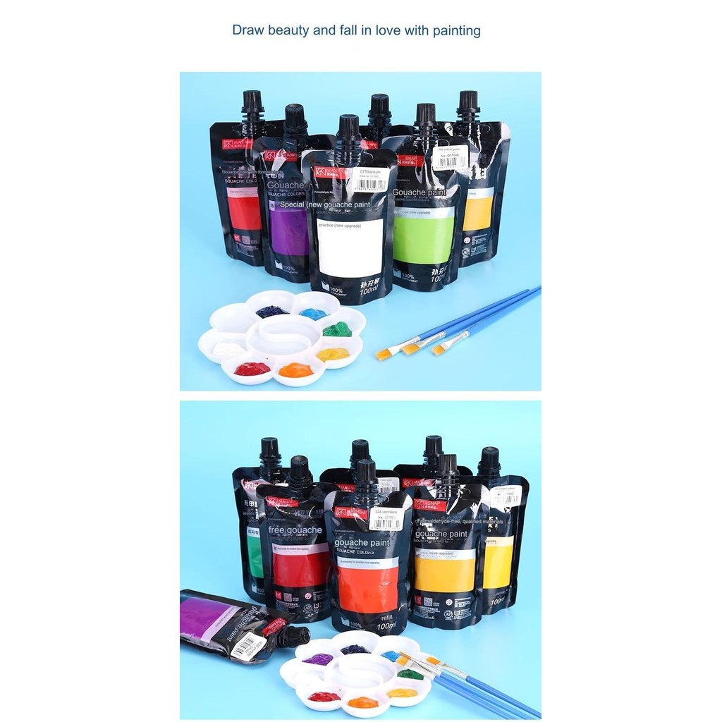 

Cat Air Water Color Gouache Colors 100Ml, Tinta Car Warna Mewarnai Kesenian