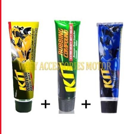 READY STOCK PAKET ISI 3 - KIT PASTE WAX KUNING 60 GRAM + KIT PASTE WAX BIRU 60 GRAM + KIT RUBBING