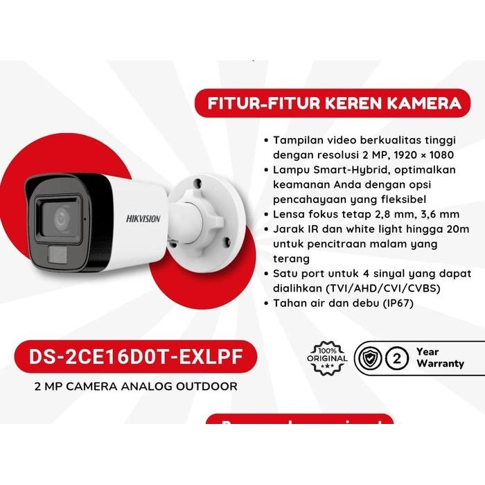 KAMERA CCTV 2MP OUTDOOR HIKVISION