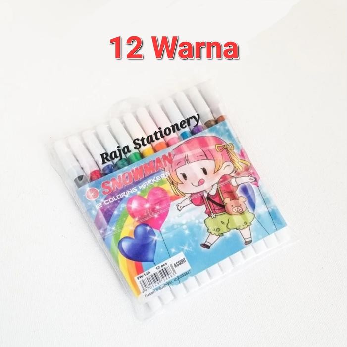 

SNOWMAN COLOURING MARKER SPIDOL SNOWMAN 12 WARNA PW-12A PW12A [12SET]