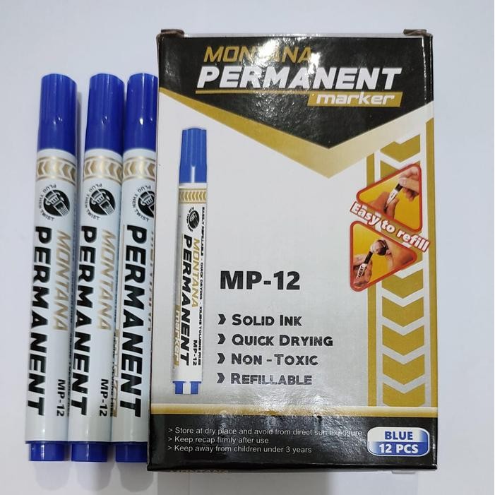 

FLASH SALE SPIDOL PERMANEN ISI 12 PCS MONTANA MP 12 MURAH