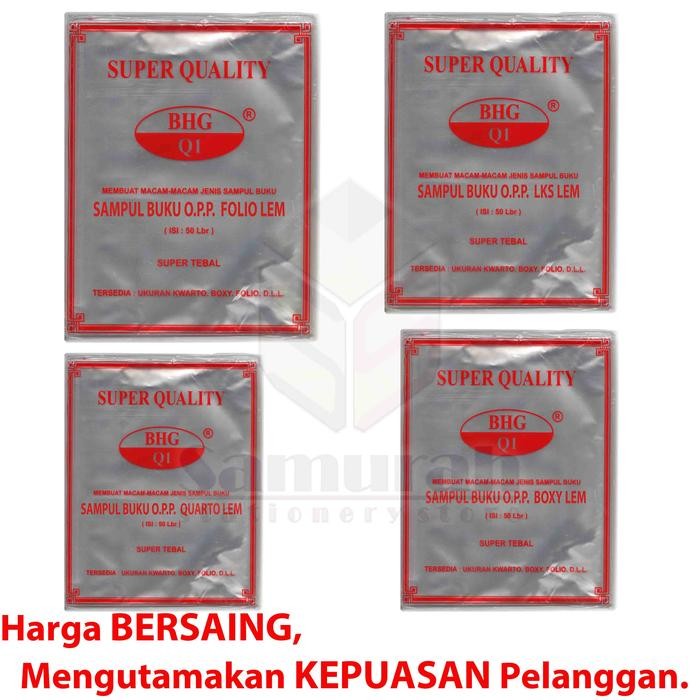 

FLASH SALE SAMPUL PLASTIK OPP LEM BHG UKURAN BOXY (UNTUK BUKU TULIS BIG BOSS CAMPUSS ) PER PAK ISI