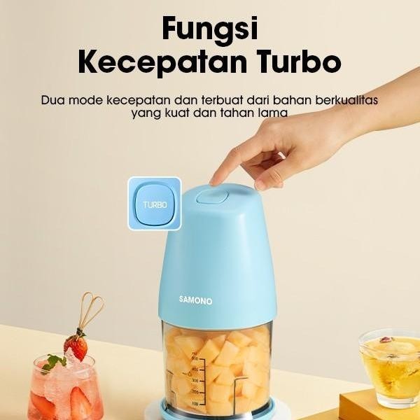 Samono Food Chopper Meat Grinder Blender Penggiling Daging Bumbu C180