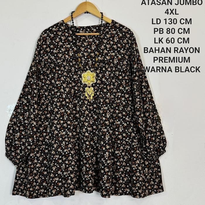 (Allthebest) Atasan Jumbo Ld 130 Cm Motif Bunga Kekinian - Zahra Top