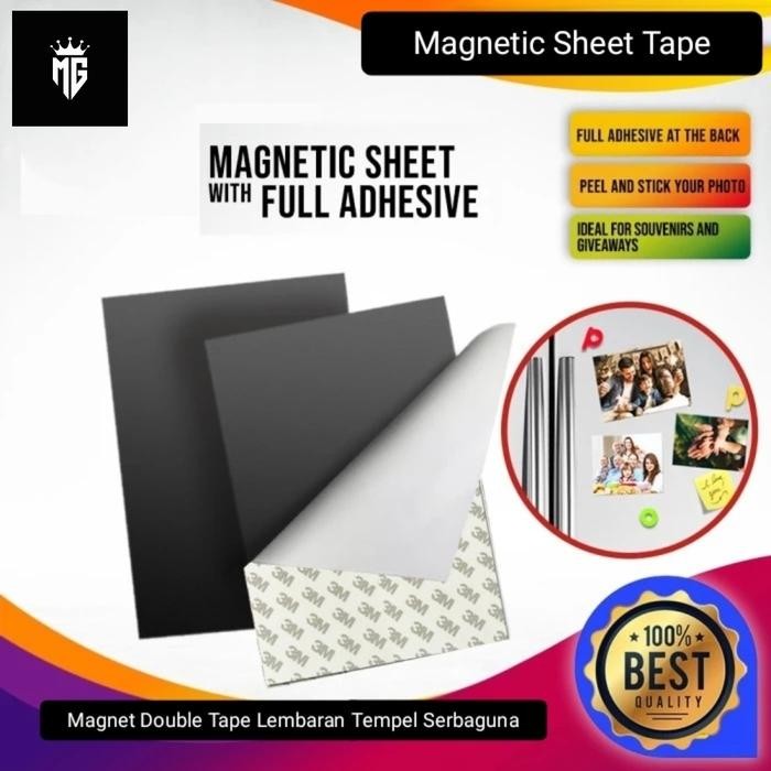 PREMIUM 3M Magnetic Sheet Magnet Tape Lembaran Double Tape Lembar Flexible