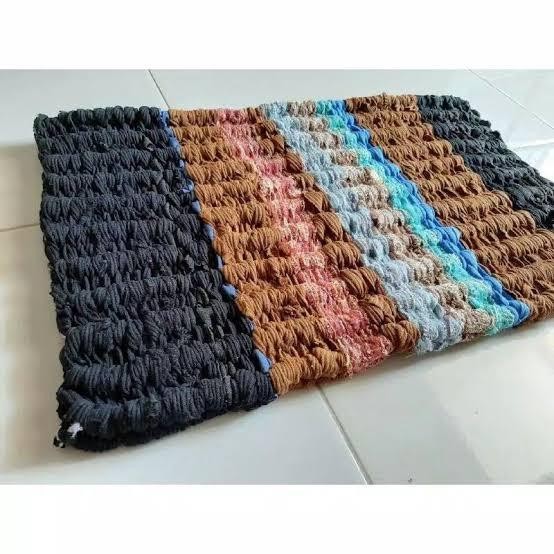 PREMIUM Keset Mutiara Anyaman Tebal Keset Rajut Nyerap Air Kamar Mandi