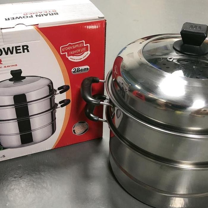 PREMIUM panci kukus / steamer 28 cm