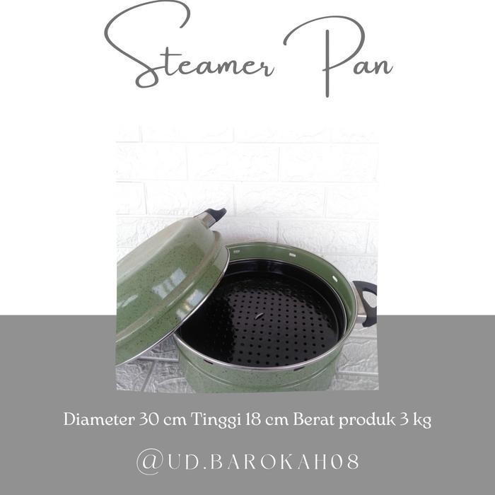 PREMIUM STEAMER PANCI KUKUS BAHAN ENAMEL RANDOM