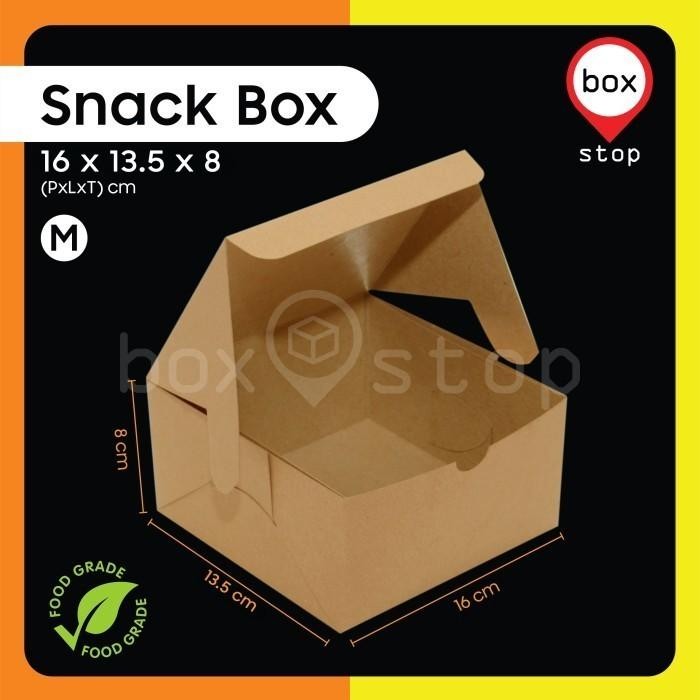 (Expert) Kotak Snack Box - Dus Katering Catering - Box Kue - 16x13.5x8 cm