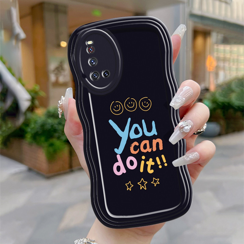 Casing Hp Untuk VIVO V19 V19 Neo V17 V17 Pro Case Krim gelombang Softcase Silikon Kesing Emoji terse