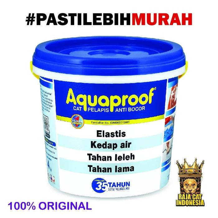 Cat Tembok Pelapis Anti Bocor Aquaproof Semua Warna 4 Kg Galon
