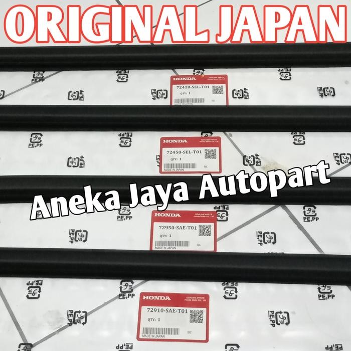 Paling Baik Pelipit Karet Kaca Luar Honda Jazz Gd3 2004-2007 Original 1Set 4Pcs