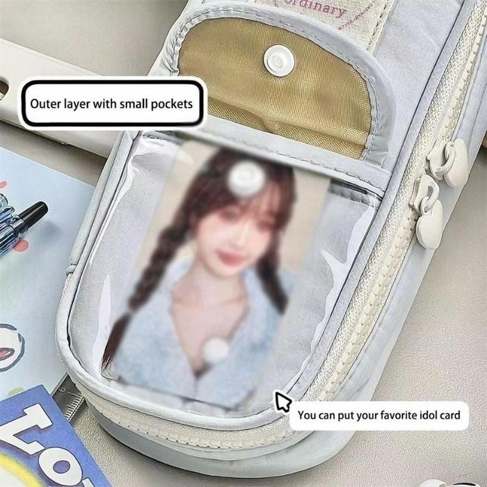 

Penjual LokalTempat Pensil Korean Style/Tempat Pensil Retro Heart Zipper Lucu Kapasitas Besar Pencil