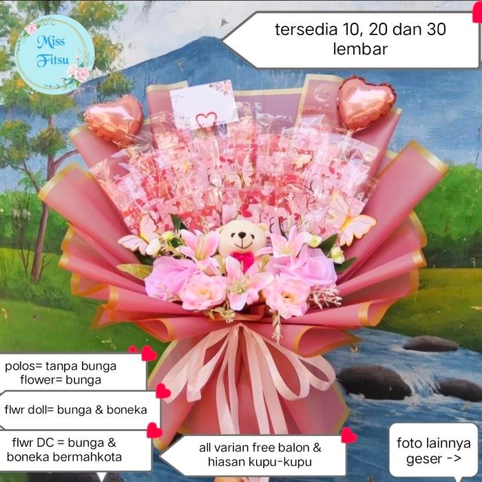 TERBARU rangka buket uang kosong 10-20 slot/ buket uang boneka bunga/ custom BISA GRAB