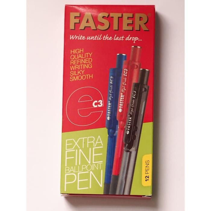 

Ballpoint/ Pulpen Faster Ec3 ,0.7Mm Isi 12 Pcs -Black