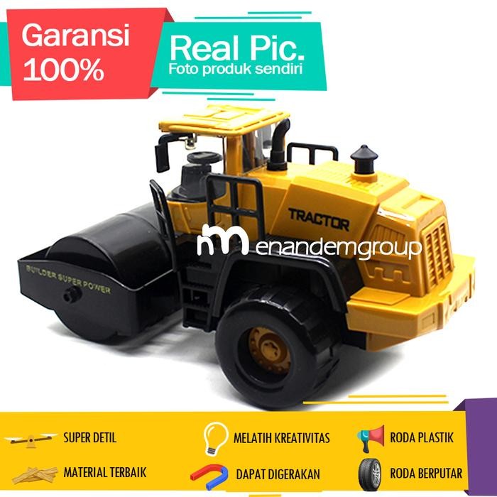 MAINAN EDUKASI ANAK MOBIL MOBILAN BULDOSER LOADER TANDEM ROLLER