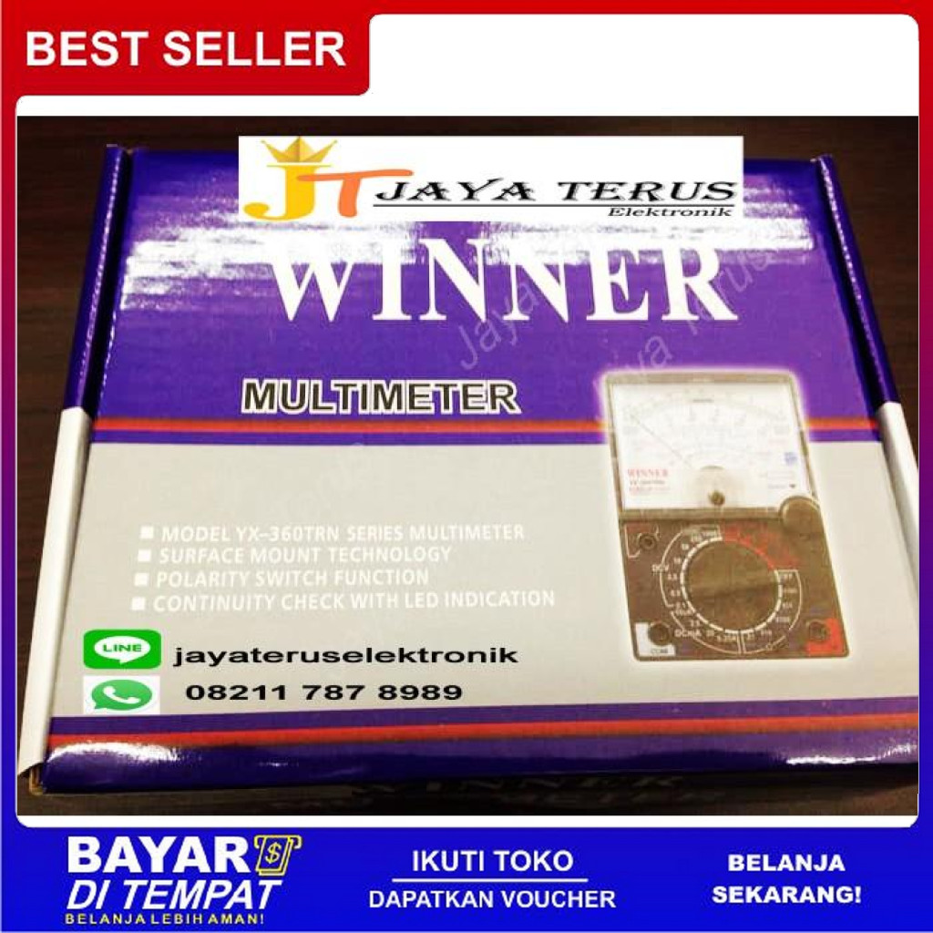 FREE ONGKIR AVOMETER ANALOG WINNER 360TRN MULTITESTER ANALOG 360TRN ORIGINAL MURAH BISA COD