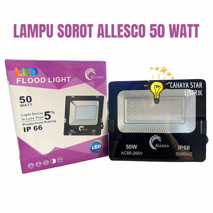 EMICO LAMPU SOROT LED 50WATT / FLOODLIGHT OUTDOOR TEMBAK LAPANGAN