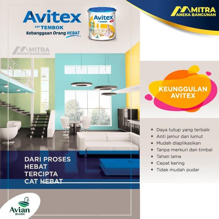 AVITEX CAT TEMBOK 1 KG / CAT DINDING AVIAN / CAT TEMBOK KILOAN