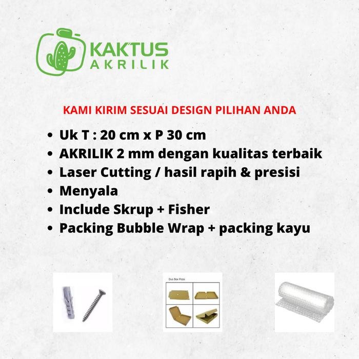 NOMOR RUMAH LED / MENYALA - AKRILIK -