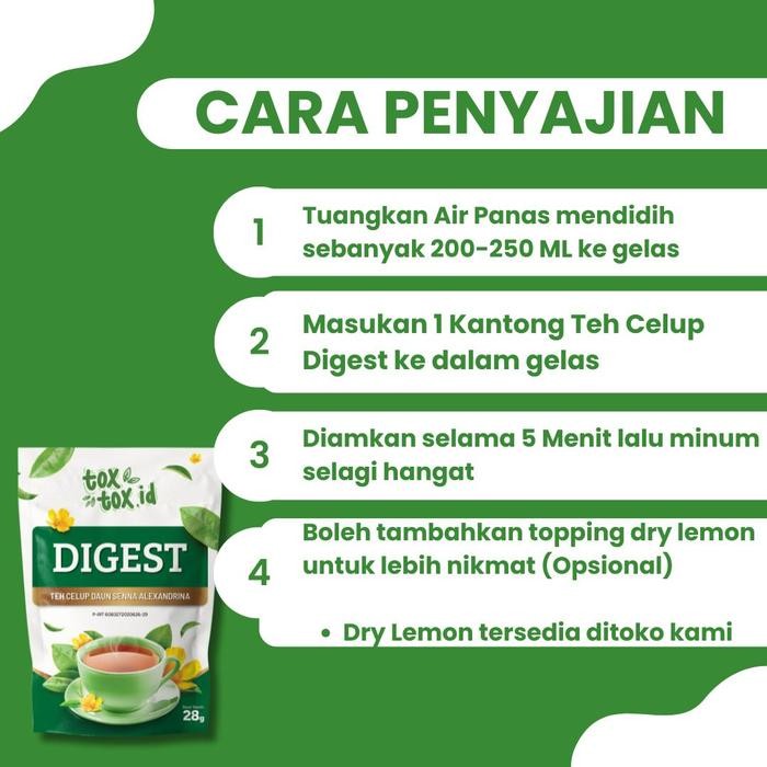 

Toxtox Tea Original Minuman Teh Hijau Celup Daun Senna Premium