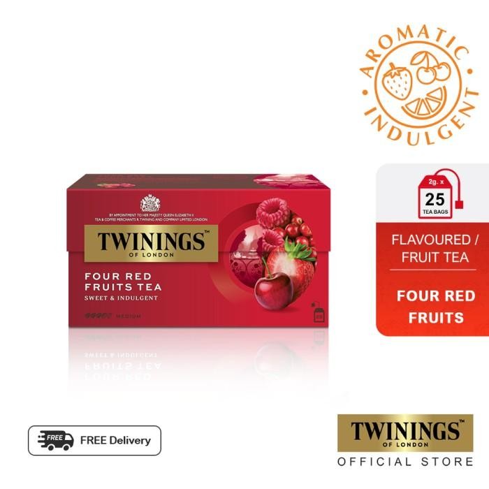 

Twinings Teh Celup Four Red Fruits Flavoured Tea 25X2Gr