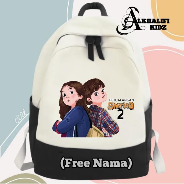 Tas Ransel Anak Motif Petualangan Sherina 2 Gratis pasang Nama