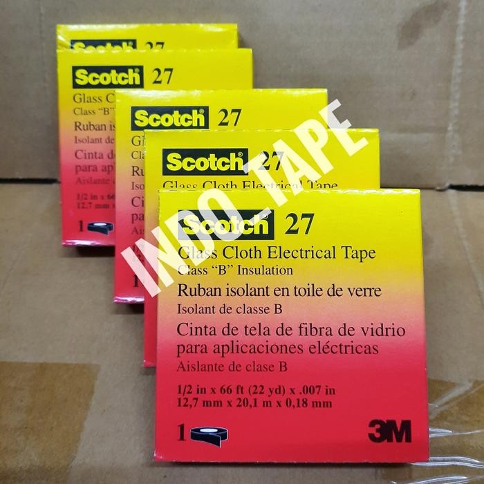 

3M scoth 27 isolasi kain tahan panas 1/2