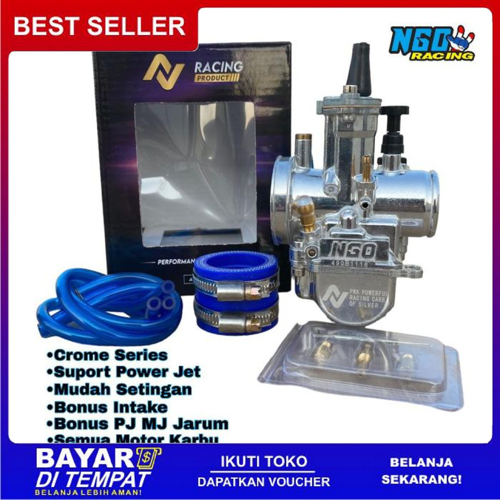 FREE ONGKIR KARBURATOR KARBU PWK KOTAK 24 26 28 30 32 34 NGO RACING CROME SERIES BISA COD