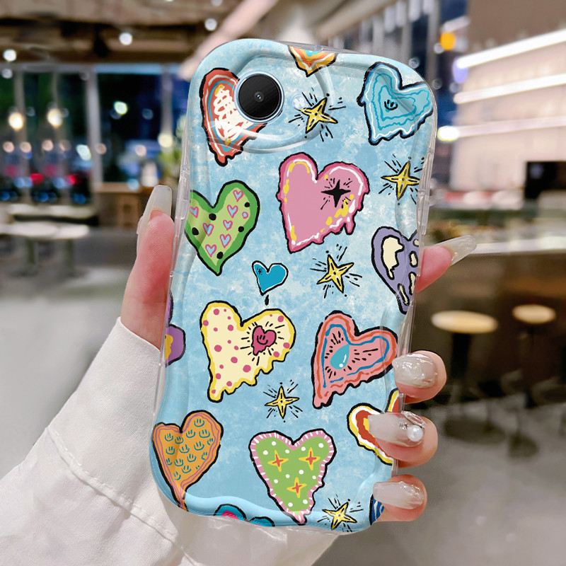 Casing Hp Untuk Realme C30 Realme C30s Realme Narzo 50i Prime Case Casing pola Apple Core Dan Love K