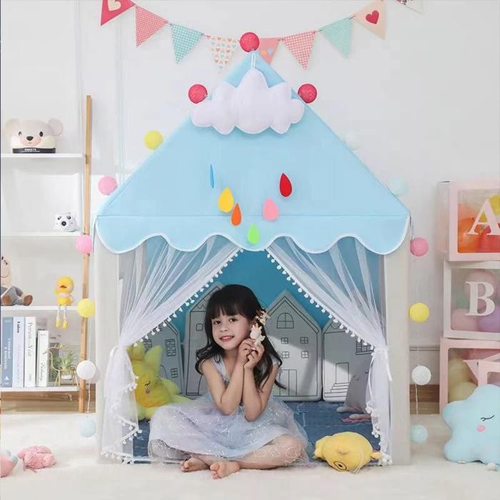 Tenda Anak Unik Model Rumah / Tenda House Free Lampu Led