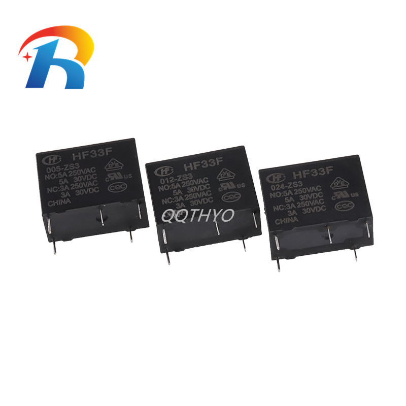 Free Shipping 5Pcs 5V 12V 24V Power Relay JZC-33F 005 012 024-ZS3 HF33F-005-ZS3 HF33F-012-ZS3 HF33F-